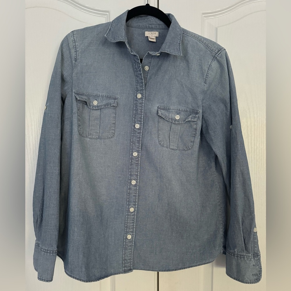 J.Crew Perfect Fit Classic Chambray Shirt